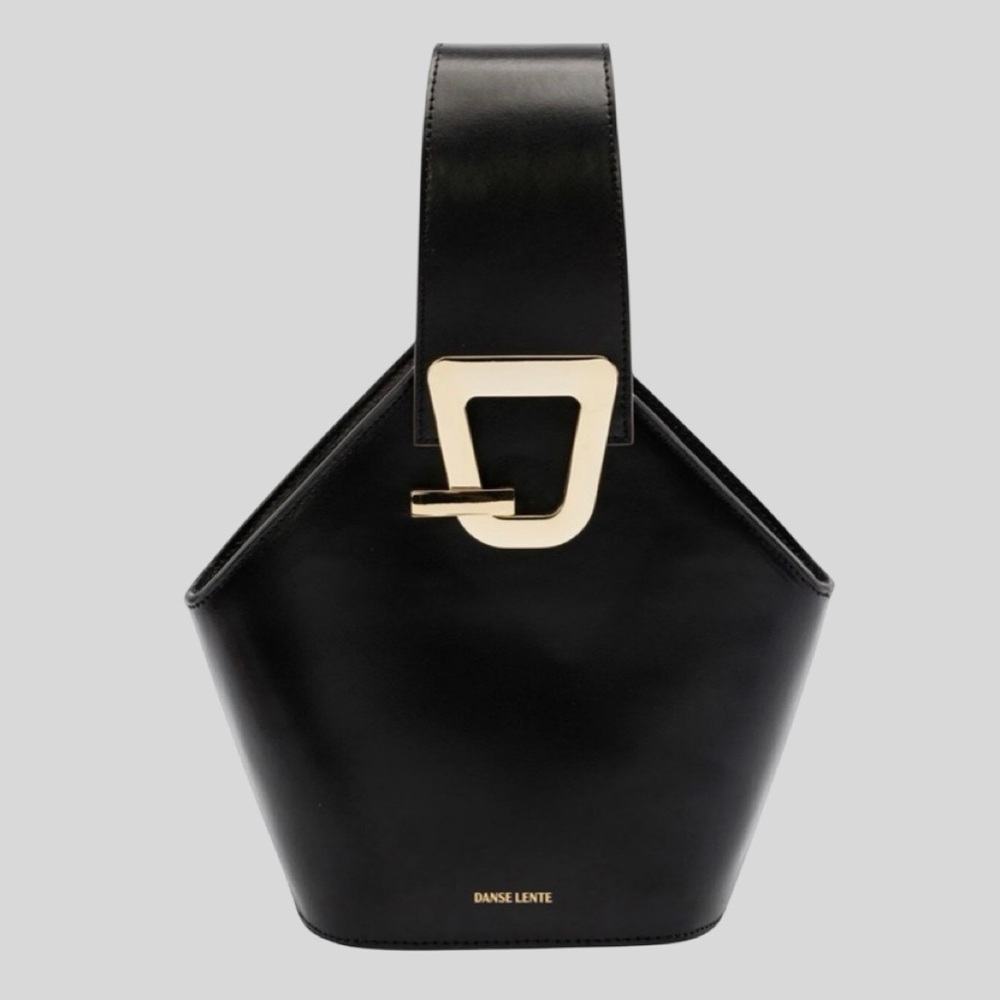 Danse Lente Black MINI JOHNNY BUCKET BAG with Gold Accent - Picture 9 of 9